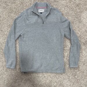 Classic Gray Zip-Up Sweater